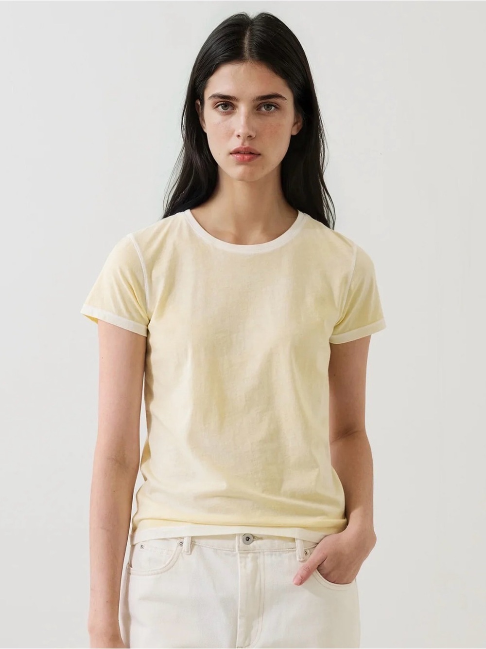 Patrick Assaraf Reverse Spray Lightweight Pima Cotton Classic T-Shirt Small